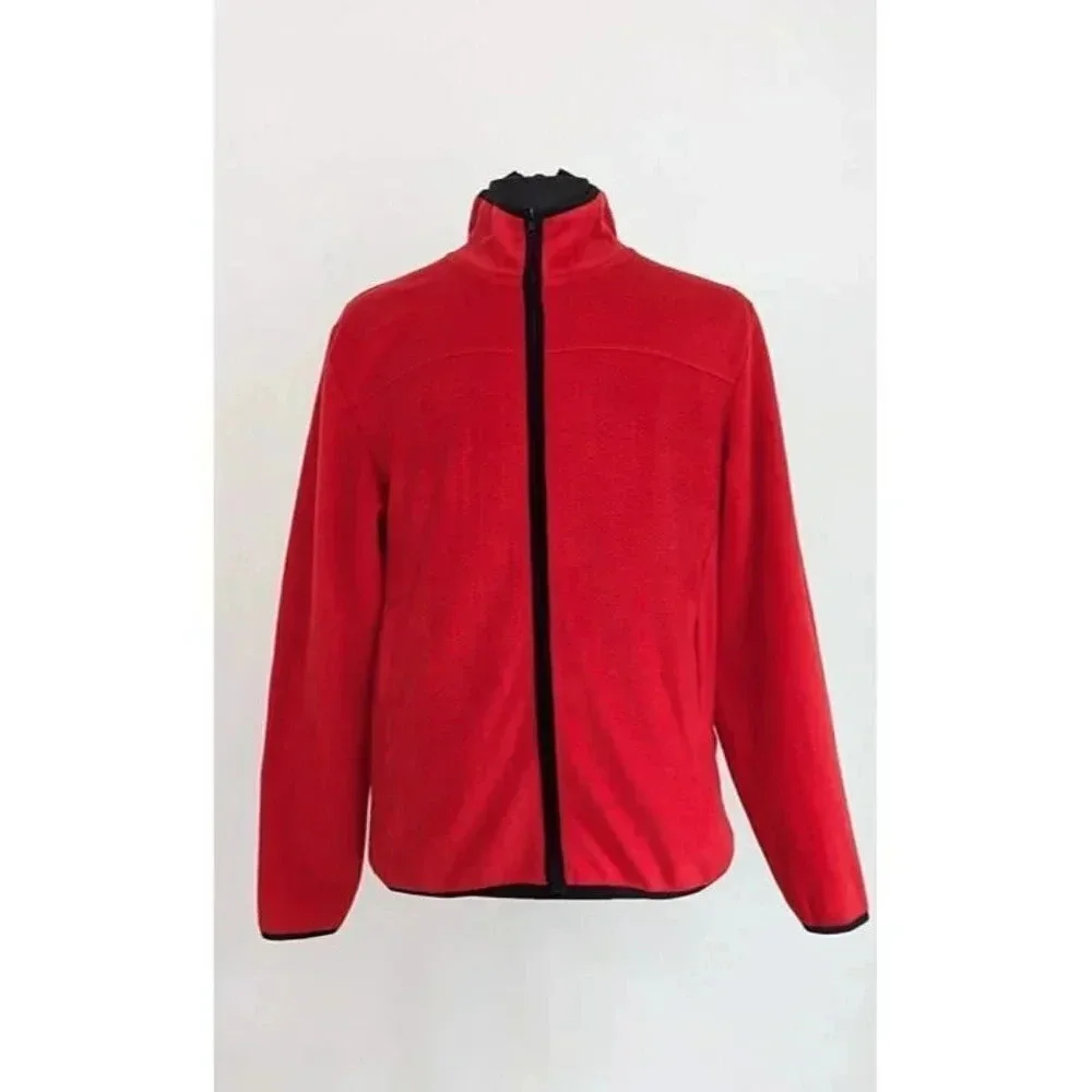 NWT Never Lose HEDGE Men's Zipper Front Fleece Jacket Red Size S (MSRP $79)